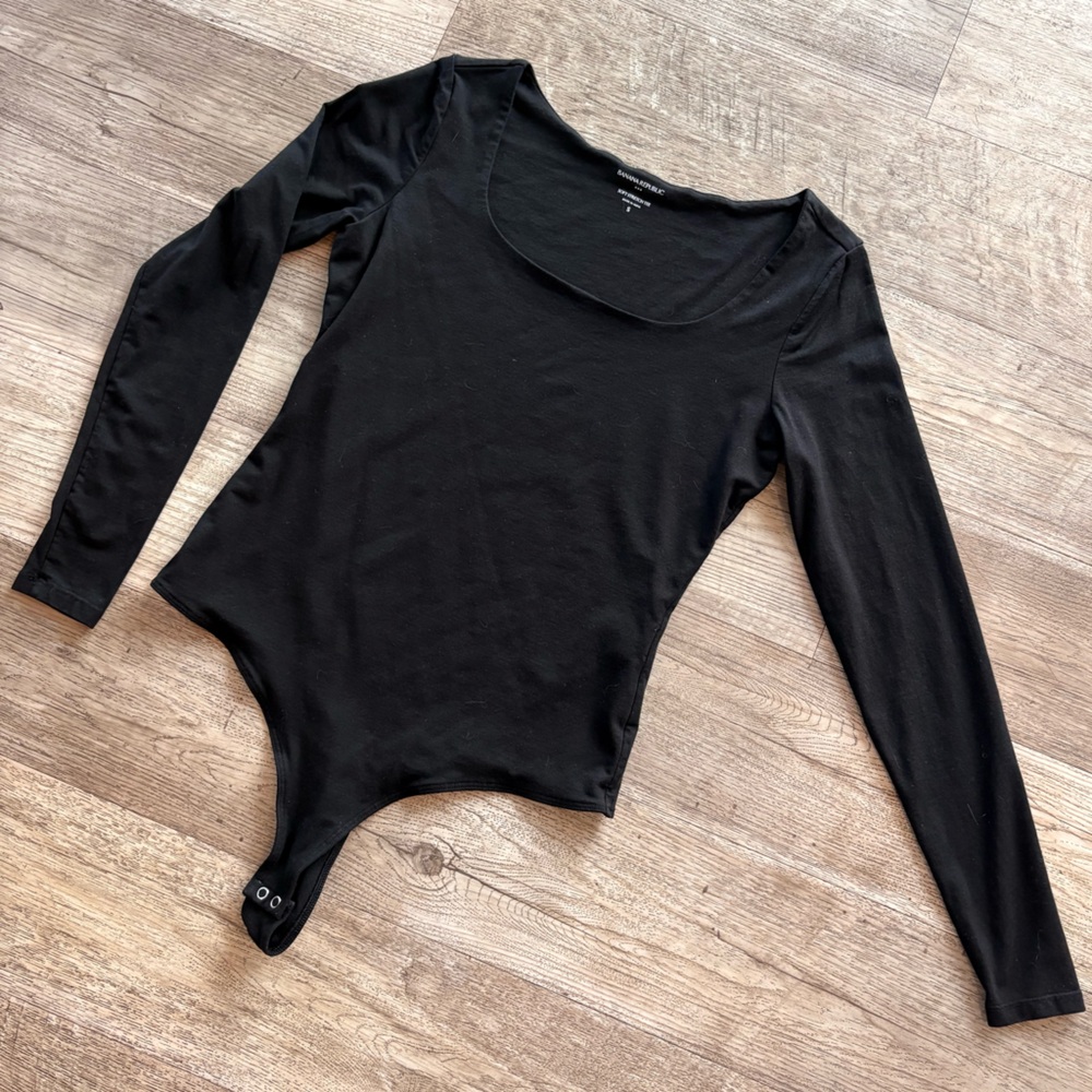Banana Republic Refined Scoop Neck Bodysuit - Small